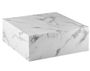 Table basse carrée marbre blanc Reco L 90 cm