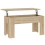 Table basse Chêne sonoma 101x49x52 cm Bois d'ingénierie