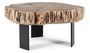 Table basse en bois d'acacia et pieds acier Kera L 70 cm