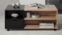 Table basse en bois de chêne 2 tiroirs bicolore Paula L 110 cm