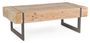 Table basse en bois de sapin et pieds acier noir Garty 120 cm