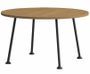 Table basse en placage de bois chêne clair et metal noir Konie