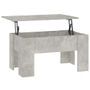 Table basse Gris béton 79x49x41 cm Bois d'ingénierie 2