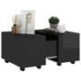 Table basse Noir brillant 60x60x38 cm