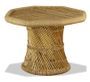 Table basse octogonale bambou et jute clair Kaidi
