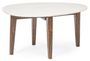 Table basse ovale marbre blanc et marron Sylvie - Lot de 2