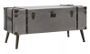 Table basse rectangulaire bois et métal gris Léo