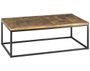 Table basse rectangulaire bois manguier foncé et pieds métal noir Gari L 130 cm
