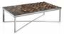 Table basse rectangulaire bois recyclé et pieds acier inoxydable Makazy