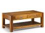 Table basse rectangulaire en bois massif de Mindy 2 tiroirs ORKA 120 cm