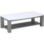 Table basse rectangulaire gris et blanc Oceanne