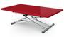 Table basse relevable et extensible rouge laqué Kazer L 120/150 x P 75/120 x H 39/76 cm