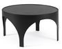 Table basse ronde 4 pieds acier anthracite VERCAL – Lignes douces