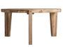 Table basse ronde bois massif naturel vieilli style colonial Rubha 107 cm