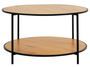 Table basse ronde VITA Ø80 cm - Bois naturel ou métal noir