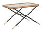 Table basse Saint Barth rotin verre métal design