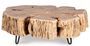 Table basse tronc d'arbre en bois d'acacia clair Adria 90 cm