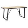 Table bois clair et pieds métal noir Ahut 140 cm