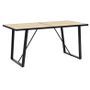Table bois clair et pieds métal noir Ahut 160 cm