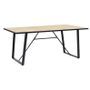 Table bois clair et pieds métal noir Ahut 180 cm
