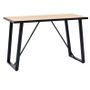 Table bois clair et pieds métal noir Ahut 120 cm
