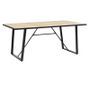 Table bois clair et pieds métal noir Ahut 200 cm