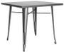 Table carrée acier argenté Kontoir 70x70 cm