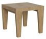 Table carrée bois naturel 90/90 cm extensible 10 personnes 90 à 246 cm Kristo