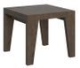 Table carrée extensible 4 à 12 personnes L 90 à 246 cm bois foncé Naxo