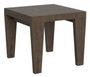 Table carrée marron 90/90 cm extensible 10 personnes 90 à 246 cm Kristo