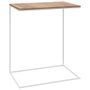 Table d'appoint Blanc 55x35x66 cm