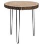 Table d'appoint bois de paulownia clair Nalpo D 58 cm