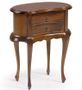 Table d'appoint en bois d'acajou marron 2 tiroirs CASTLE - Style colonial