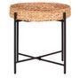 Table d’appoint métal & jacinthe d’eau NARO Ø 50 cm