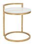 Table d’appoint ronde effet marbre métal doré design élégant
