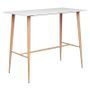 Table de bar bois blanc et pieds métal bois clair Locko 120 cm
