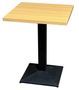 Table de bar carrée bois clair et pied acier noir Snooka 70 cm