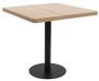 Table de bar carrée bois clair et pied métal noir Kalas 80 cm