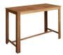 Table de bar carrée bois d'acacia massif finition à l'huile Skan 150