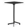 Table de bar carrée réglable acier noir mate Snook 60 cm