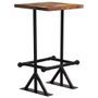 Table de bar industriel bois reconditionné et pieds acier noir Vauk 60