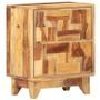 Table de chevet 1 porte bois massif clair Wanto