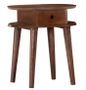 Table de chevet 1 tiroir acacia massif foncé Sopra