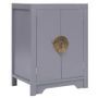 Table de chevet 2 portes paulownia massif gris Firae