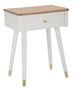 Table de chevet Matera bois blanc et brun design