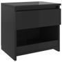 Table de chevet Noir brillant 40x30x39 cm