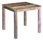 Table de cuisine bois de récupération lion 80 cm