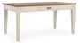 Table de cuisine bois teck 1 tiroir blanc Senna L 160 cm