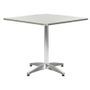 Table de jardin carrée métal argenté Alcie 80 cm 2