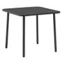 Table de jardin carrée métal gris Yrdi 80 cm